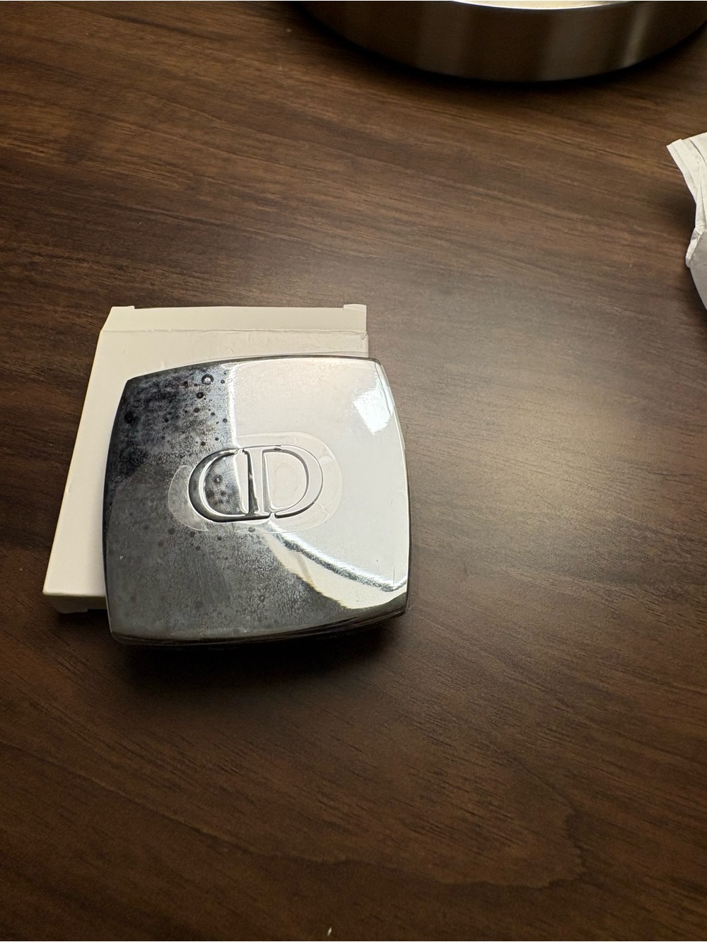 Dior Silver CD Logo Compact Mirror